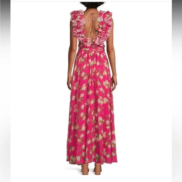 NWT ANTONIO MELANI Manila
Floral Print Rosette Sleeveless V-
Neck Maxi Dress - Picture 2 of 8